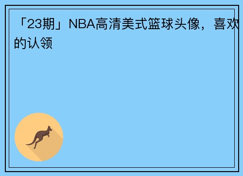 「23期」NBA高清美式篮球头像，喜欢的认领